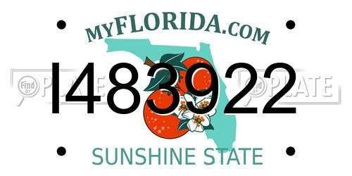 I483922 Florida License Plate
