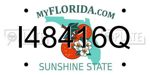 I48416Q Florida License Plate