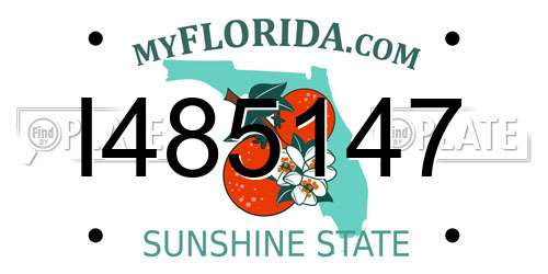 I485147 Florida License Plate