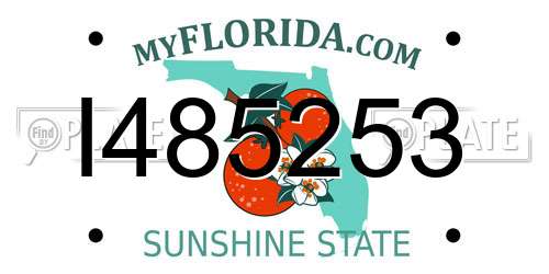 I485253 Florida License Plate