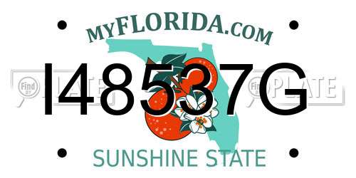I48537G Florida License Plate