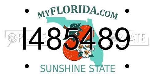 I485489 Florida License Plate