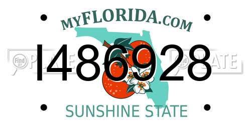 I486928 Florida License Plate