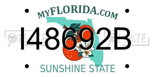I48692B Florida License Plate