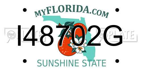 I48702G Florida License Plate