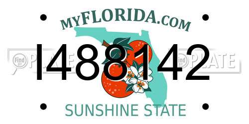 I488142 Florida License Plate
