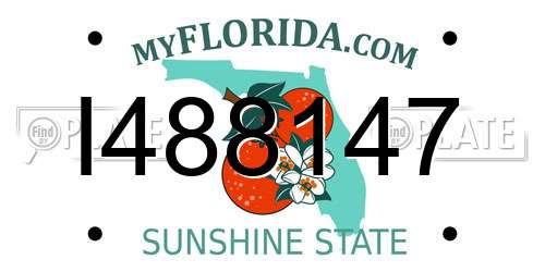 I488147 Florida License Plate