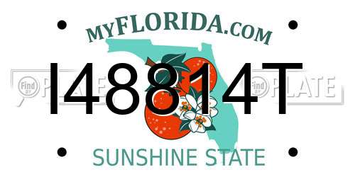 I48814T Florida License Plate