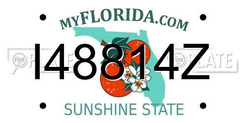 I48814Z Florida License Plate