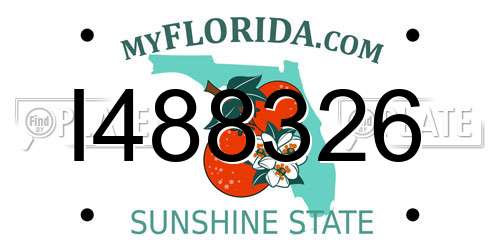 I488326 Florida License Plate
