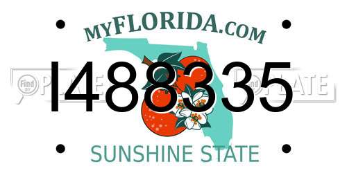 I488335 Florida License Plate