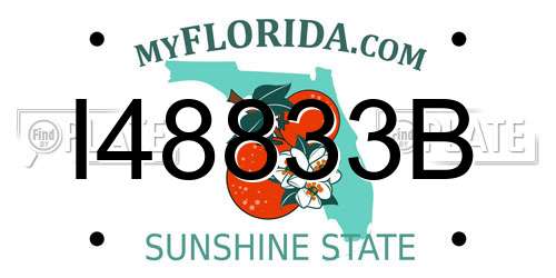 I48833B Florida License Plate