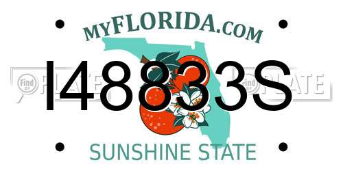 I48833S Florida License Plate