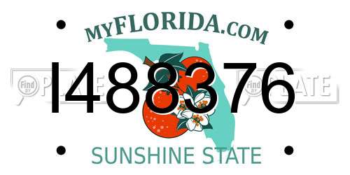 I488376 Florida License Plate