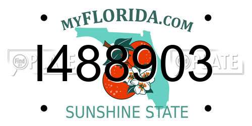 I488903 Florida License Plate