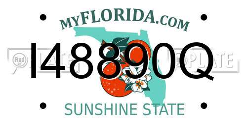 I48890Q Florida License Plate