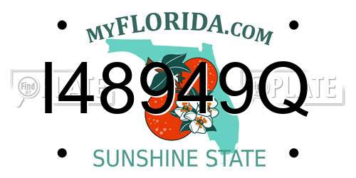 I48949Q Florida License Plate