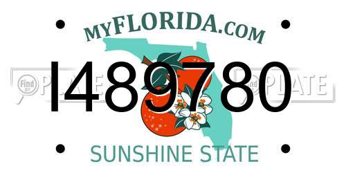 I489780 Florida License Plate