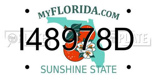 I48978D Florida License Plate