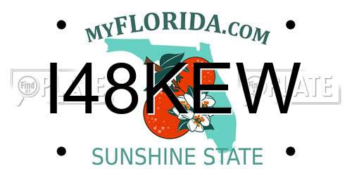 I48KEW Florida License Plate