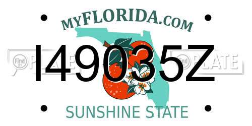 I49035Z Florida License Plate