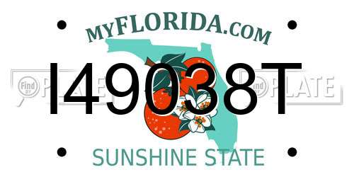 I49038T Florida License Plate