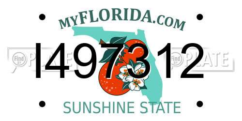I497312 Florida License Plate