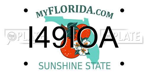 I49IOA Florida License Plate