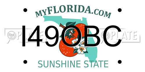 I49OBC Florida License Plate