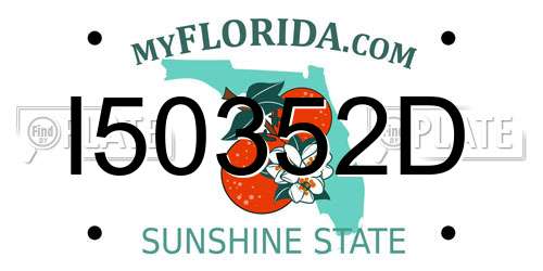 I50352D Florida License Plate