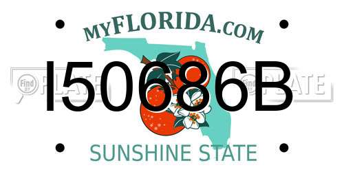I50686B Florida License Plate