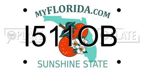 I511OB Florida License Plate