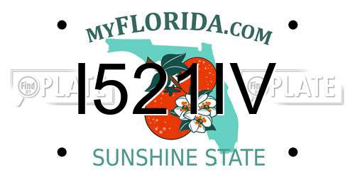 I521IV Florida License Plate