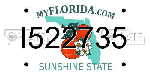 I522735 Florida License Plate