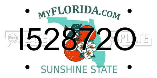 I52872O Florida License Plate