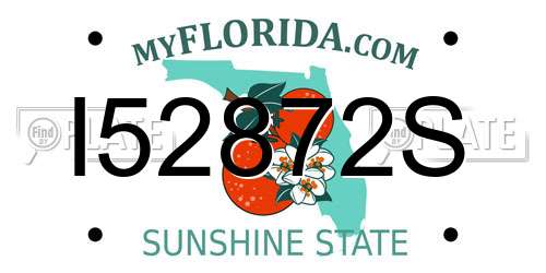 I52872S Florida License Plate