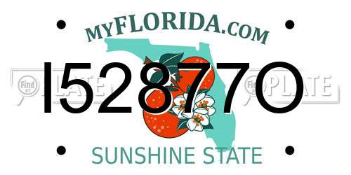 I52877O Florida License Plate
