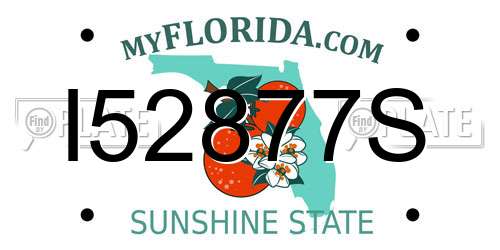I52877S Florida License Plate