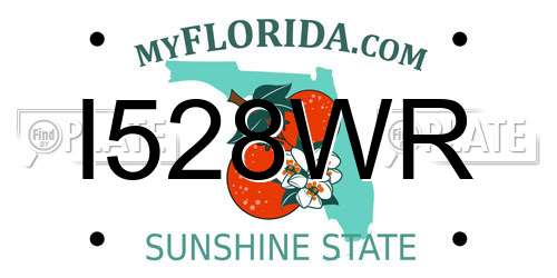 I528WR Florida License Plate