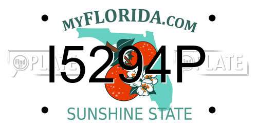 I5294P Florida License Plate