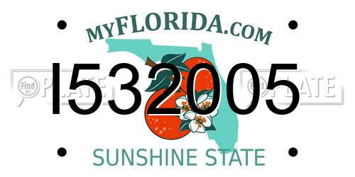 I532005 Florida License Plate