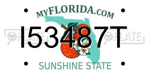 I53487T Florida License Plate