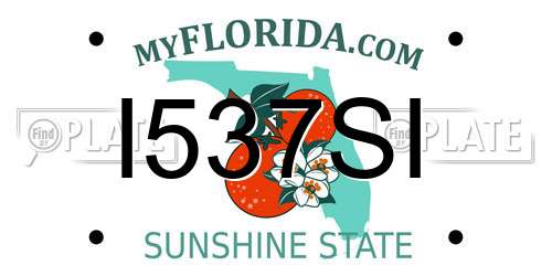 I537SI Florida License Plate