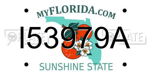 I53979A Florida License Plate