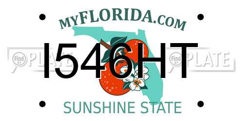 I546HT Florida License Plate