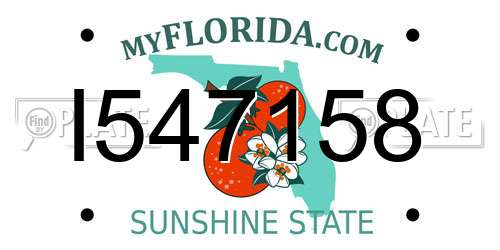 I547158 Florida License Plate