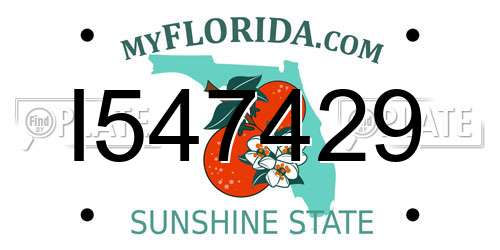 I547429 Florida License Plate