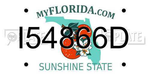 I54866D Florida License Plate