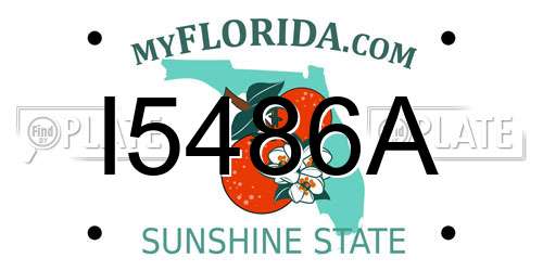 I5486A Florida License Plate