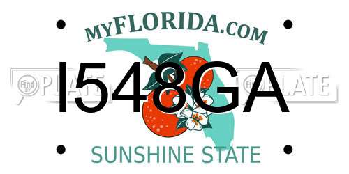 I548GA Florida License Plate